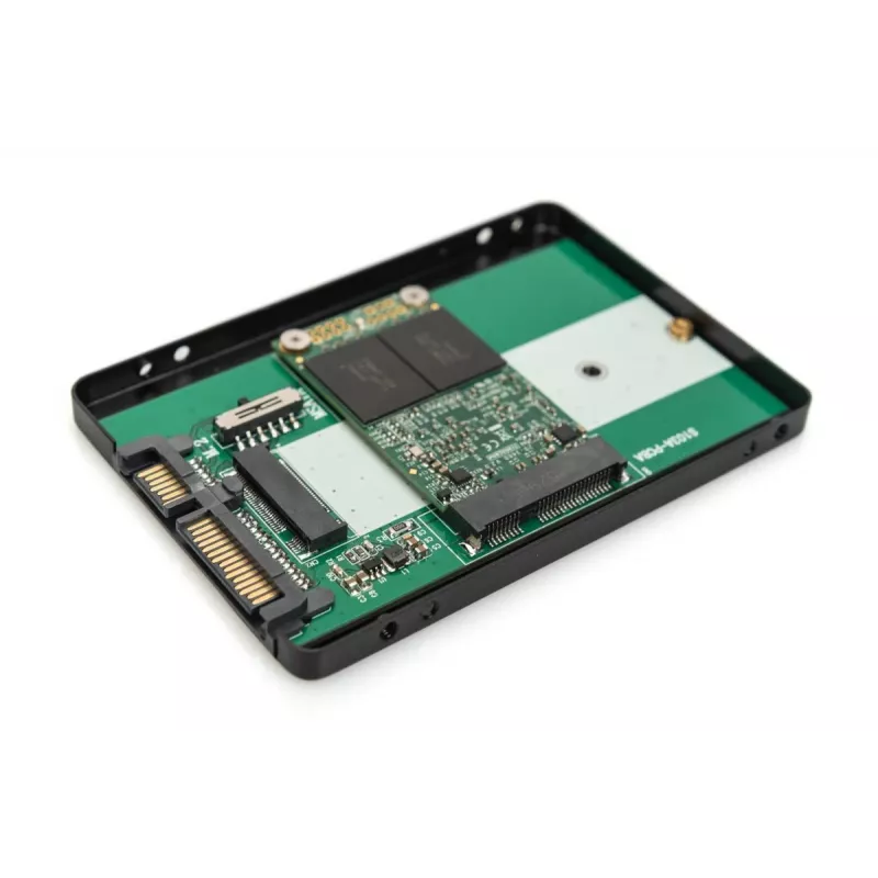 DIGITUS HDD Enclosure 2.5in SATA - M.2 or mSATA SATA 3 6 Gbit/s, write speed up to 520 MB/s