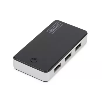 DIGITUS USB-hub 4port USB3.0 External Black Piano Finish