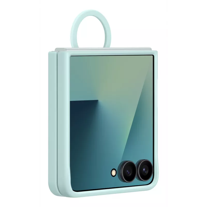 Samsung Ring Case (Silicone) for Galaxy Z Flip7, Cover, Samsung, Galaxy Z Flip7, 17.5 cm (6.9 inch), Mint colour