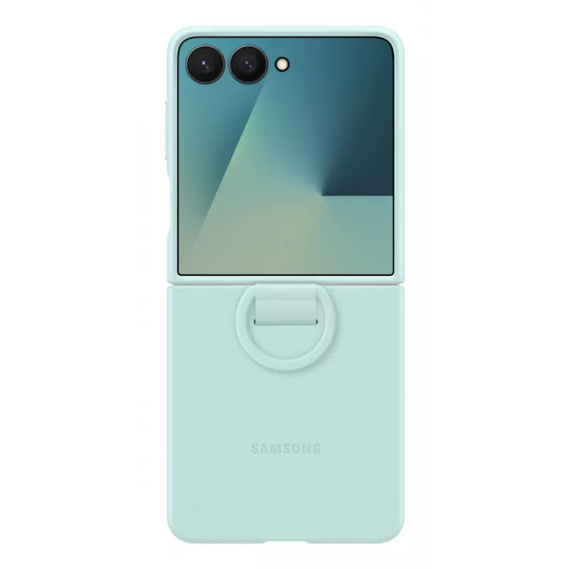 Samsung Ring Case (Silicone) for Galaxy Z Flip7, Cover, Samsung, Galaxy Z Flip7, 17.5 cm (6.9 inch), Mint colour