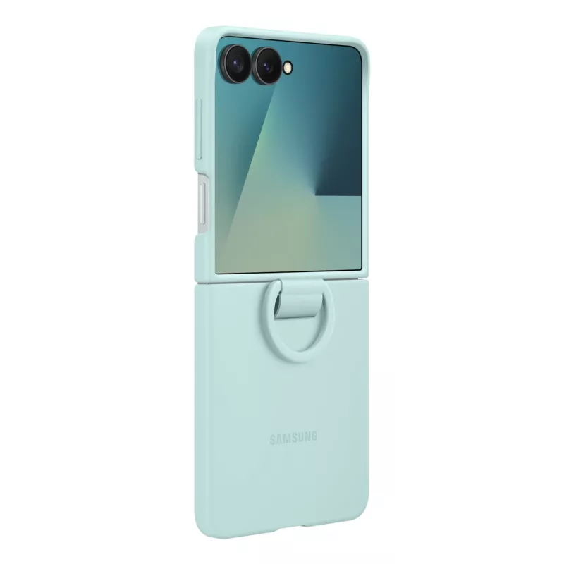 Samsung Ring Case (Silicone) for Galaxy Z Flip7, Cover, Samsung, Galaxy Z Flip7, 17.5 cm (6.9 inch), Mint colour