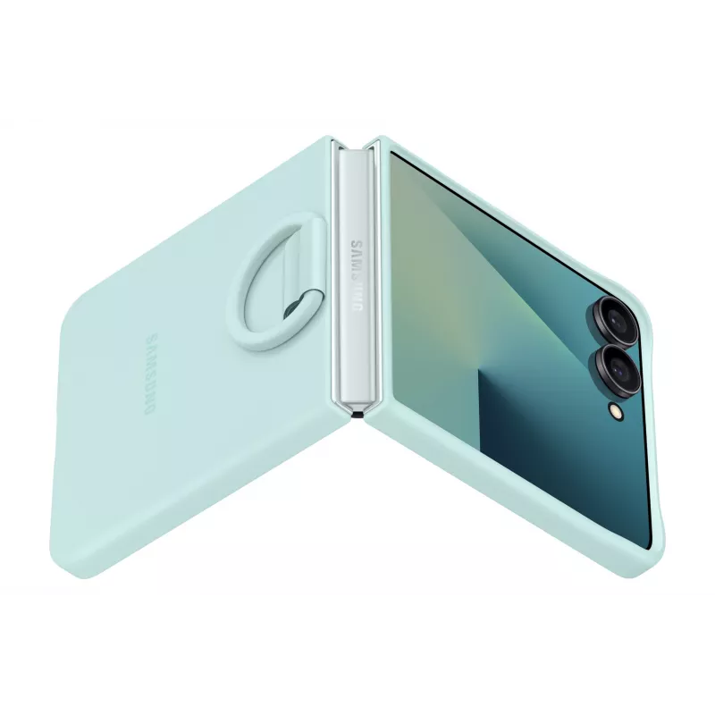 Samsung Ring Case (Silicone) for Galaxy Z Flip7, Cover, Samsung, Galaxy Z Flip7, 17.5 cm (6.9 inch), Mint colour