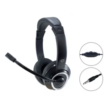 Conceptronic POLONA02B headphones/headset Wired Head-band Gaming Black