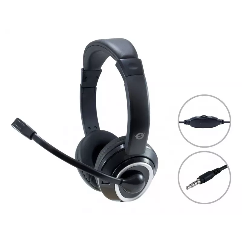 Conceptronic POLONA02B headphones/headset Wired Head-band Gaming Black