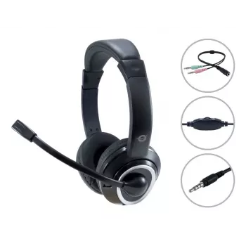 Conceptronic POLONA02BA headphones/headset Wired Head-band Gaming Black