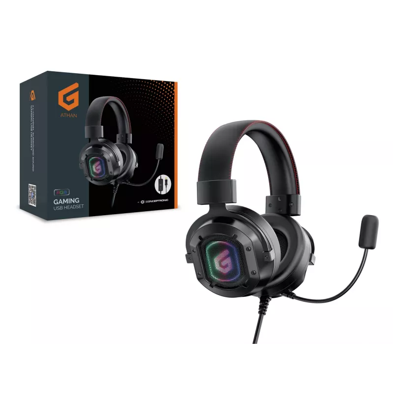 Conceptronic ATHAN 7.1-Channel Surround Sound Gaming USB Headset