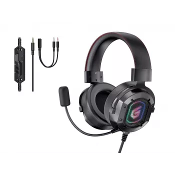 Conceptronic ATHAN Stereo Sound Gaming Headset, Wired, 20 - 20000 Hz, Gaming, 477 g, Headset, Black