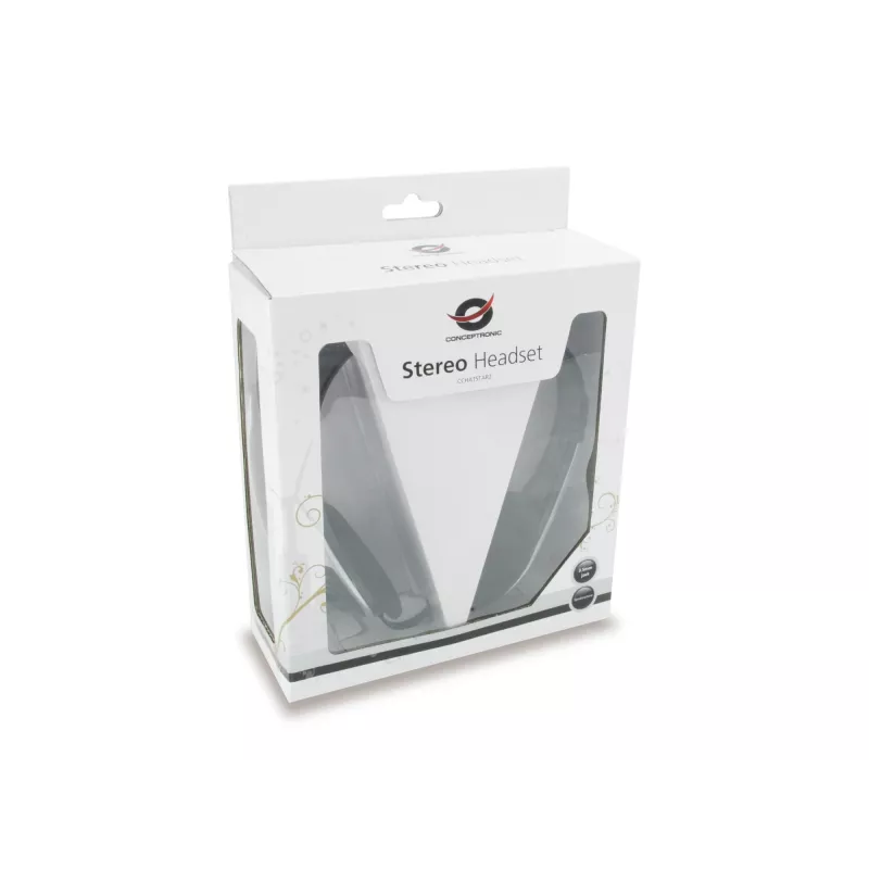 Conceptronic Allround Stereo Headset, Wired, 20 - 22000 Hz, Office/Call center, 111 g, Headset, Black, Silver