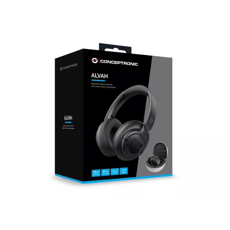 Conceptronic Bluetooth Stereo Headset with Active Noise Cancellation