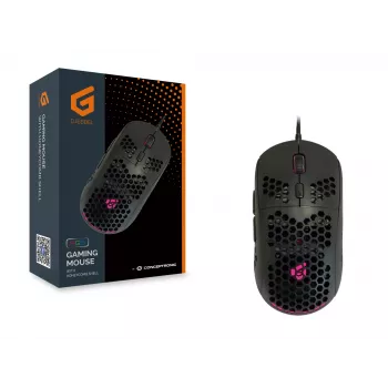Conceptronic DJEBBEL 6D Gaming Mouse with Honeycomb Shell, 6400 DPI