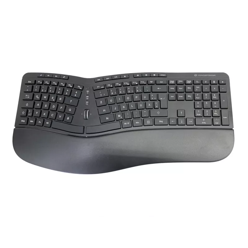 Conceptronic ORAZIO ERGO Wireless Ergonomic Keyboard & Mouse Kit, German layout