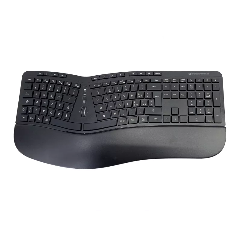 Conceptronic ORAZIO ERGO Wireless Ergonomic Keyboard & Mouse Kit, Italian layout