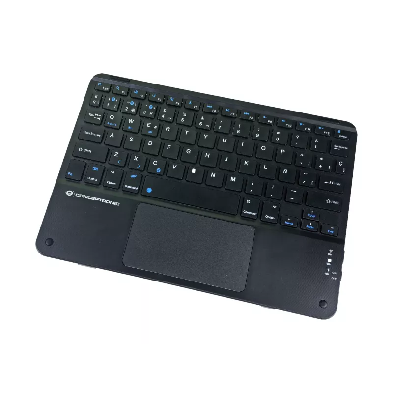 Conceptronic TOBIN01BES 10-inch Bluetooth Touchpad Keyboard, QWERTY Spanish