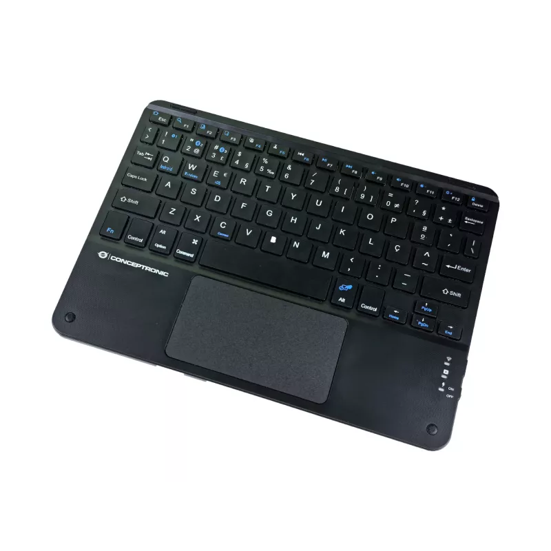 Conceptronic TOBIN01BPT 10-inch Bluetooth Touchpad Keyboard, QWERTY Portuguese
