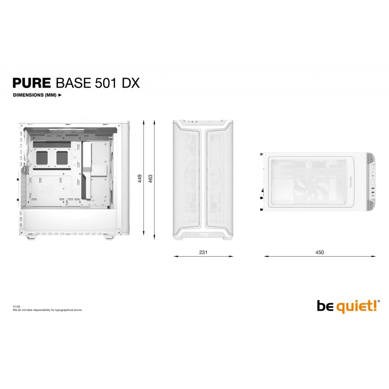 be quiet Pure Base 501 DX White Midi Tower
