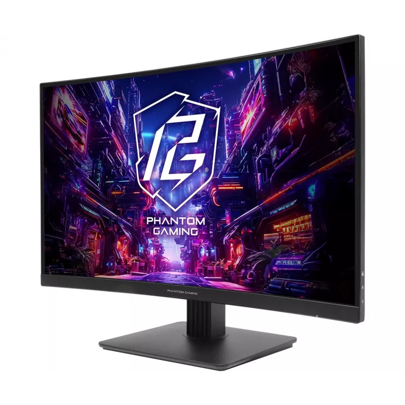 ASROCK Gaming Monitor - Pg27qrt1b - 27in - 2560 X 1440 Qhd - Curved 180hz - Black