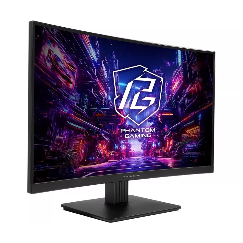 ASROCK Gaming Monitor - Pg27qrt1b - 27in - 2560 X 1440 Qhd - Curved 180hz - Black