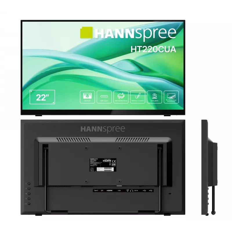 Hannspree HT220CUA computer monitor 54.5 cm (21.4 inch) 1920 x 1080 pixels Full HD LED Touchscreen Black