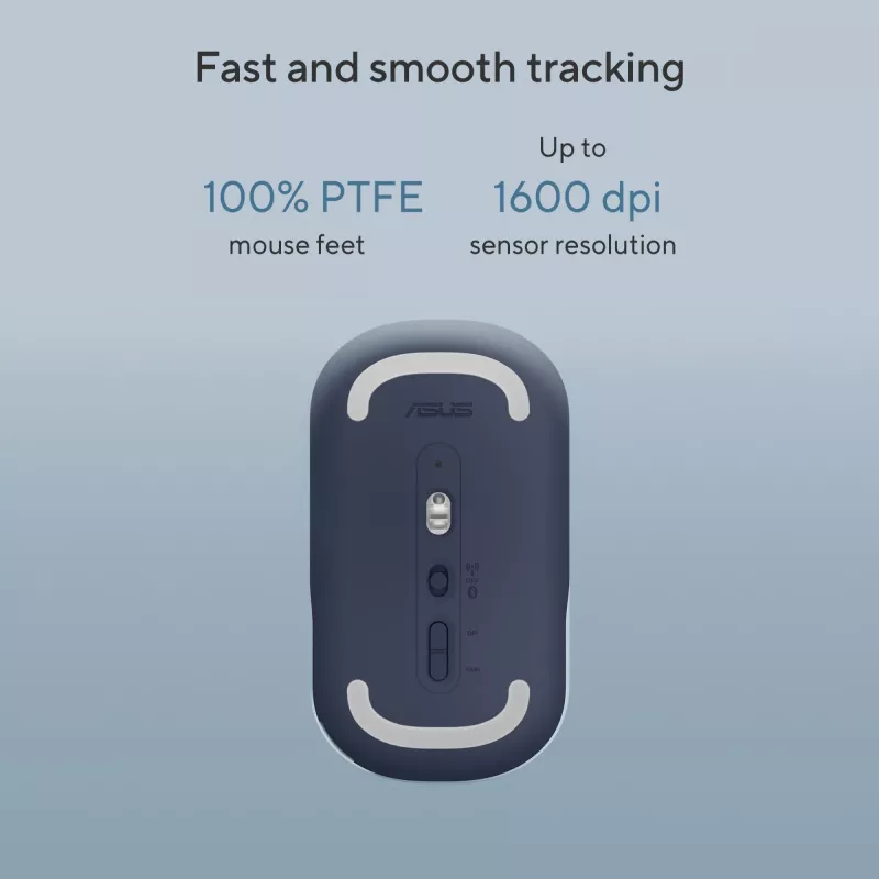 ASUS Marshmallow MD100 mouse Office Ambidextrous RF Wireless + Bluetooth Optical 1600 DPI
