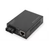 DIGITUS Media Converter, Multimode 10/100/1000Base-T to 1000Base-SX, Incl. PSU SC connector, Up to 0.5km