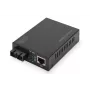 DIGITUS Media Converter, Multimode 10/100/1000Base-T to 1000Base-SX, Incl. PSU SC connector, Up to 0.5km