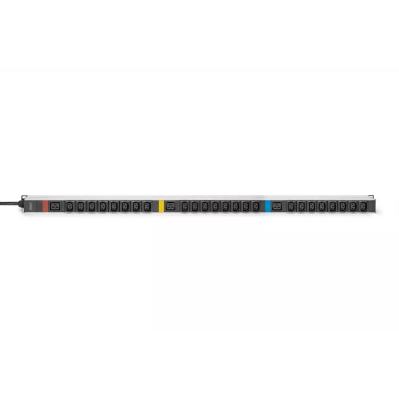 DIGITUS IT BASIC PDU. 3PH. 16A. 24 x C13. 3 x C19 Vertical. 3m cable. IEC309 3Ph-16A plug