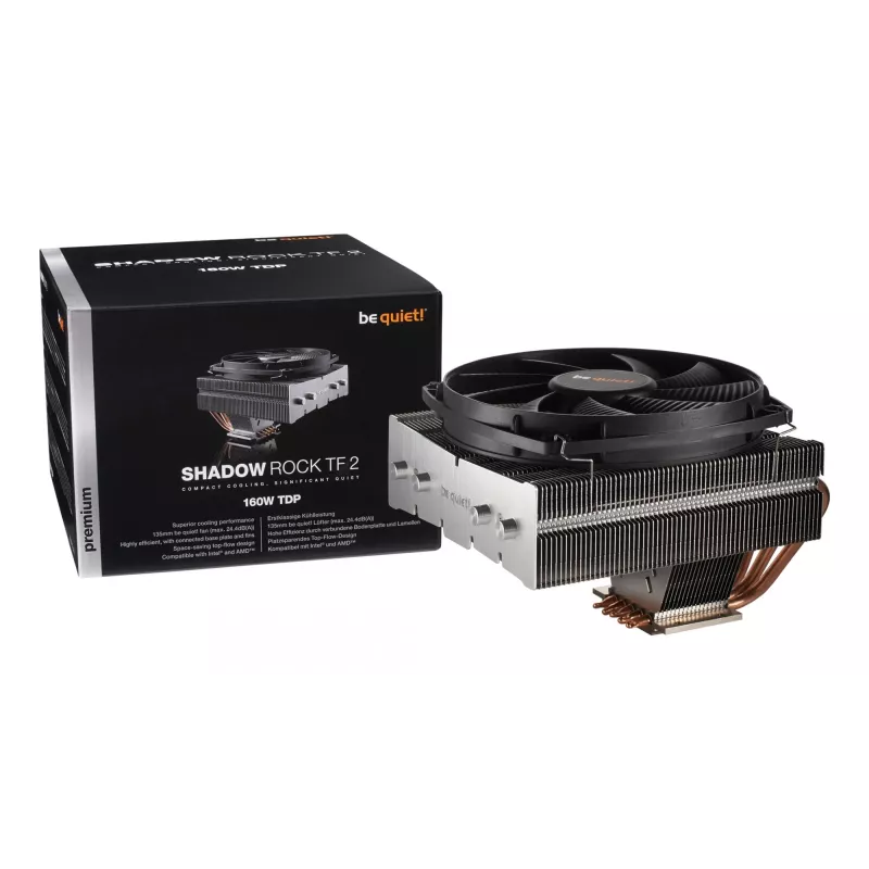 be quiet! Shadow Rock TF 2 Processor Cooler 13.5 cm Black, Copper, Silver