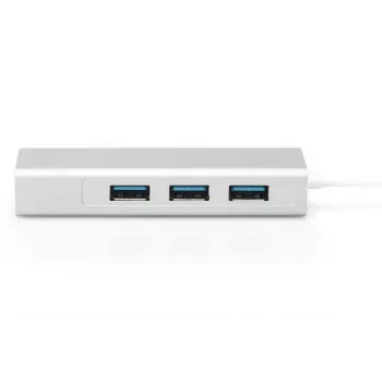 DIGITUS 3 Port USB 3.0 Type C Hub with Gigabit Ethernet 3x USB A/F,1xUSB C/M,1x RJ45 LAN