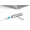 DIGITUS 3 Port USB 3.0 Type C Hub with Gigabit Ethernet 3x USB A/F,1xUSB C/M,1x RJ45 LAN
