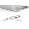 DIGITUS 3 Port USB 3.0 Type C Hub with Gigabit Ethernet 3x USB A/F,1xUSB C/M,1x RJ45 LAN