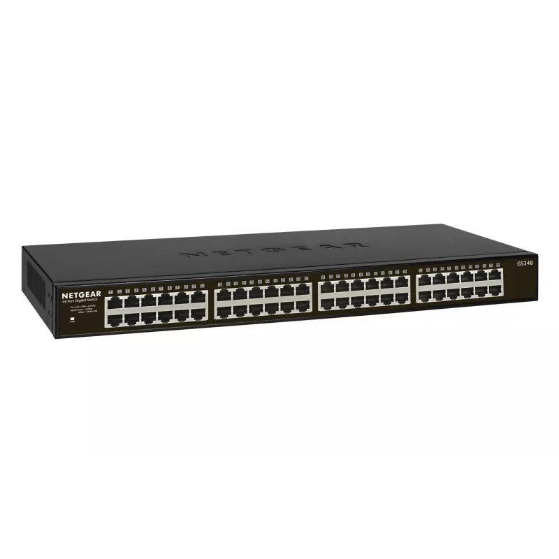NETGEAR GS348 Unmanaged Gigabit Ethernet (10/100/1000) 1U Black
