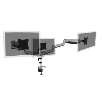 DIGITUS Universal Triple Monitor Table Mount with Gas Spring and clamp mount