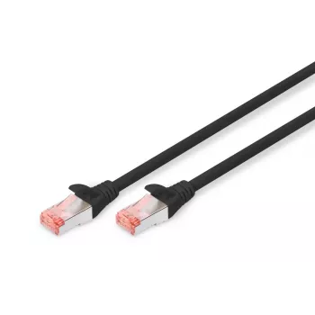 Network Cable Digitus CAT 6 S/FTP Patch Cord RJ-45 Cat6 3m Black