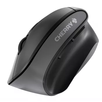 CHERRY MW 4500 Wireless 45 Degree Mouse, Black, USB, Right-hand, Vertical design, Optical, RF Wireless, 1200 DPI, Black