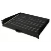 DIGITUS 2U extendib. shelf for cabinets from 450 mm depth 88x483x352 mm, up to 30 kg, black (RAL 9005)