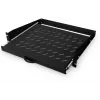 DIGITUS 2U extendib. shelf for cabinets from 450 mm depth 88x483x352 mm, up to 30 kg, black (RAL 9005)