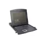 DIGITUS Modularized 43,2cm (17 inch) TFT console with 1 port KVM, RAL 9005 black Qwertzu German