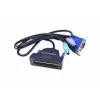 DIGITUS Modularized 48.3cm (19in) TFT console with 1 port KVM, RAL 9005 black - Qwertzu German