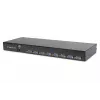 DIGITUS Modularized 43 2cm (17in) TFT console with 8 port KVM RAL 9005 black - Qwertzu German
