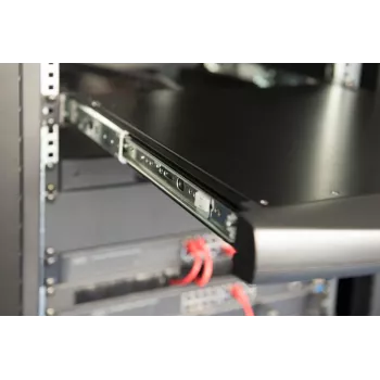 DIGITUS Modularized 48.3cm (19in) TFT console with 8 port KVM, RAL 9005 black - Qwertzu German