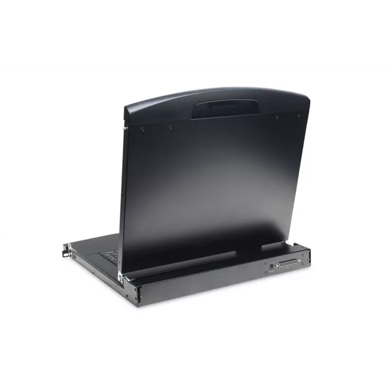 DIGITUS Modularized 48.3cm (19in) TFT console with 8 port KVM, RAL 9005 black - Qwertzu German