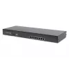 DIGITUS Modularized 48.3cm (19in) TFT console with 8 port Cat.5 KVM, RAL 9005 black - Qwertzu German