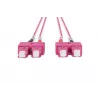 DIGITUS Fiber Optic Patch Cord, SC to SC Multimode OM4 - 50/125 µ, Duplex, color RAL4003 Length 1m
