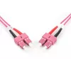 DIGITUS Fiber Optic Patch Cord, SC to SC Multimode OM4 - 50/125 µ, Duplex, color RAL4003 Length 2m