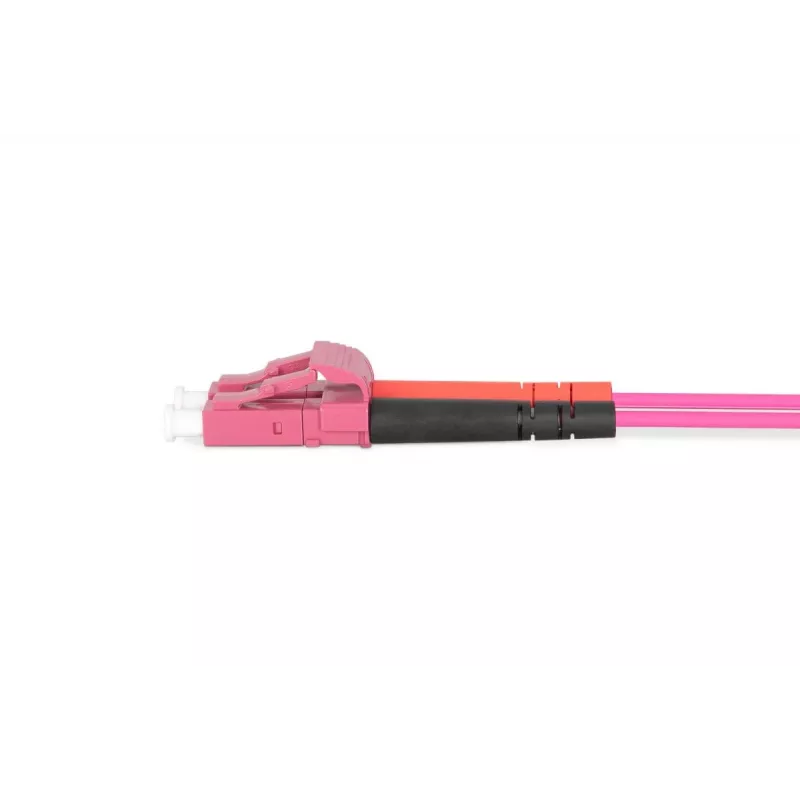 DIGITUS Fiber Optic Patch Cord, LC to SC Multimode OM4 - 50/125 µ, Duplex, color RAL4003 Length 1m