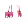 DIGITUS Fiber Optic Patch Cord, LC to SC Multimode OM4 - 50/125 µ, Duplex, color RAL4003 Length 1m