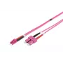 DIGITUS Fiber Optic Patch Cord, LC to SC Multimode OM4 - 50/125 µ, Duplex, color RAL4003, Length 5m