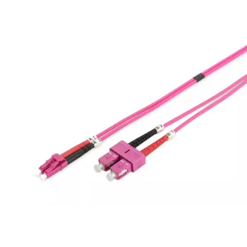 DIGITUS Fiber Optic Patch Cord, LC to SC Multimode OM4 - 50/125 µ, Duplex, color RAL4003, Length 10m