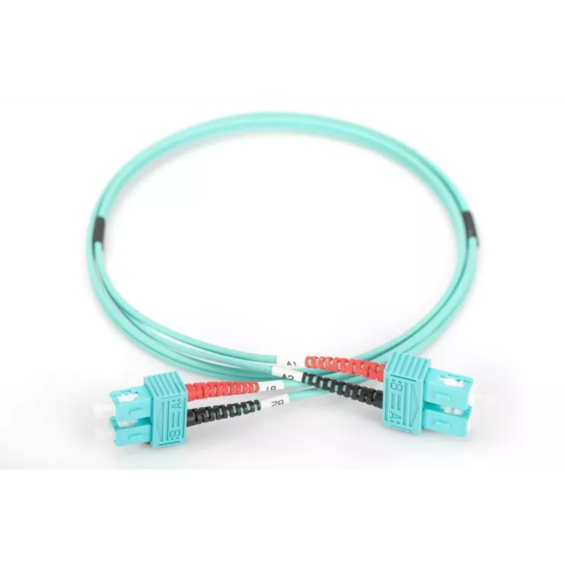 DIGITUS Fiber Optic Patch Cord, SC to SC Multimode 50/125 µ, Duplex Length 1m Class OM3