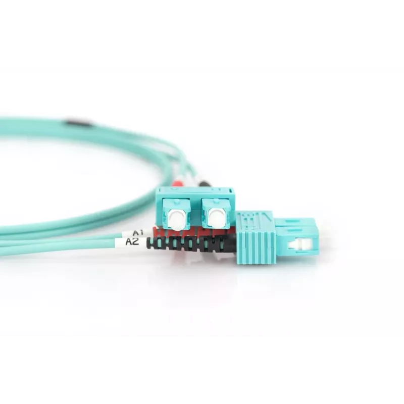 DIGITUS Fiber Optic Patch Cord, SC to SC Multimode 50/125 µ, Duplex Length 1m Class OM3